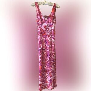 Princess Polly Pink Sleeveless V-Neck Maxi Dress - Sz 4/Small